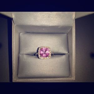 Zales Pink & White Sapphire Ring